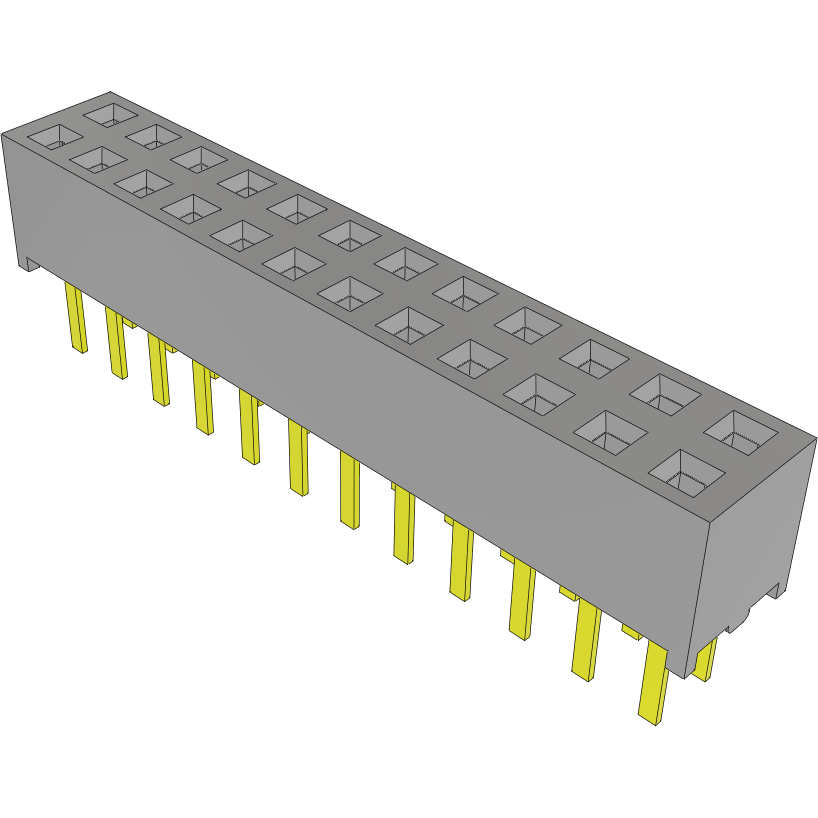 Samtec-MMS-112-01-S-DV Cabezales del conector y receptáculos PCB Conn Socket Strip SKT 24 POS 2mm Solder ST Top Entry Thru-Hole Tube