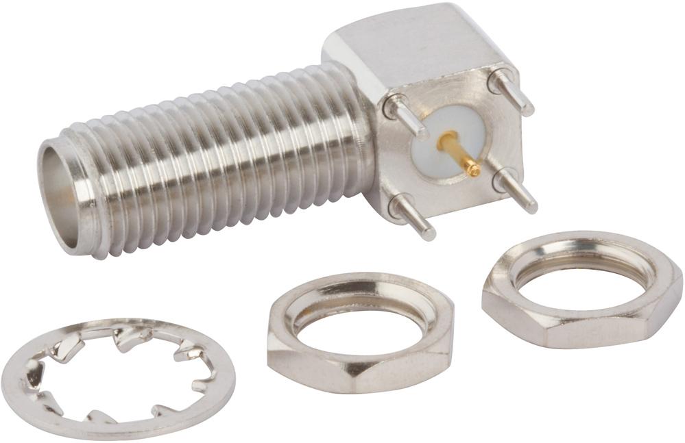 Amphenol RF-901-10138 Raccordement FR Conn SMA 0Hz to 12.4GHz 50Ohm Solder RA Thru-Hole RCP Gold