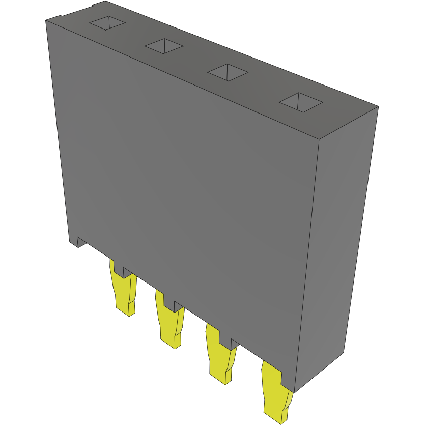 Samtec-PHT-104-01-L-S Connector Headers and PCB Receptacles Conn Unshrouded Header HDR 4 POS 2.54mm Press Fit ST Top Entry Thru-Hole Bulk