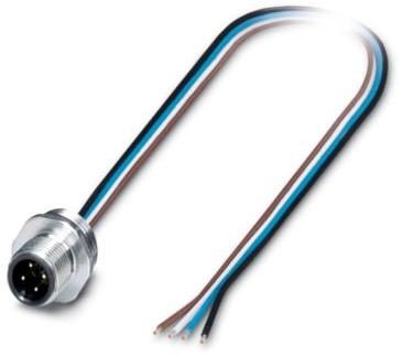 PHOENIX CONTACT-1554555 Andere Kabelbaugruppen Sensor/actuator flush-type connector, 4-pos., M12, A-coded, front/ screw mounting with PG9 thread, with 0.5 m TPE litz wire, 4 x 0.25 mm2, high-grade steel version