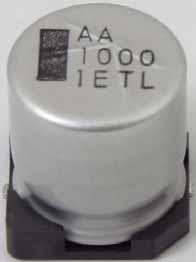 Rubycon-25TLV470M10X10.5 Kondensator, Aluminium Cap Aluminum Lytic 470uF 25V 20% (10 X 10.5mm) SMD 0.85A 5000h 105°C T/R Automotive AEC-Q200