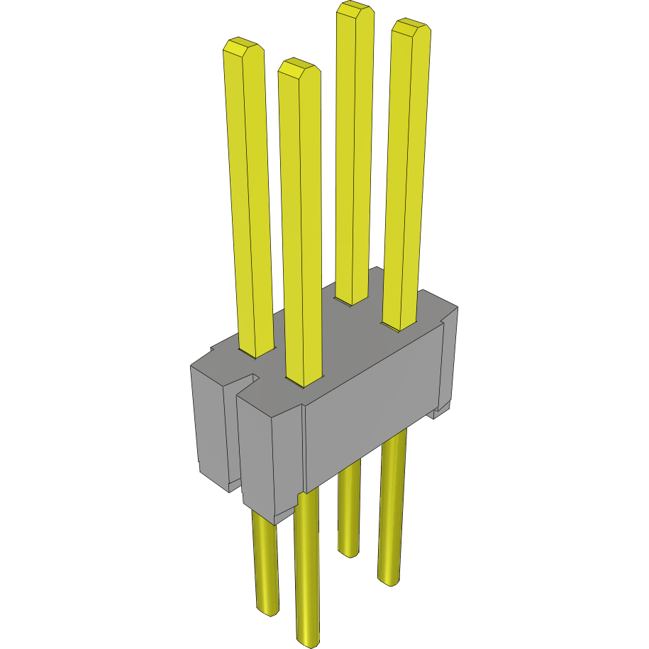 Samtec-HTMS-102-21-G-D Steckverbinderleisten und Leiterplattenbuchsen Conn Unshrouded Header HDR 4 POS 1.27mm Solder ST Top Entry Thru-Hole Bulk