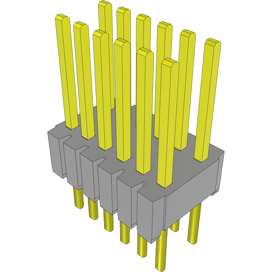 Samtec-HTMS-106-01-G-D Steckverbinderleisten und Leiterplattenbuchsen Conn Unshrouded Header HDR 12 POS 1.27mm Solder ST Top Entry Thru-Hole Layer