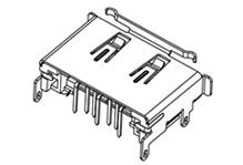 Molex-47392-0001 Conector SCSI Conn SATA PL 7 POS 1.27mm Solder RA Thru-Hole 7 Terminal 1 Port Tray