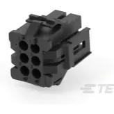 TE Connectivity-1-640520-0 分立接线罩连接器 Conn Housing PL 6 POS 4.2mm Crimp ST Panel Mount Black Box