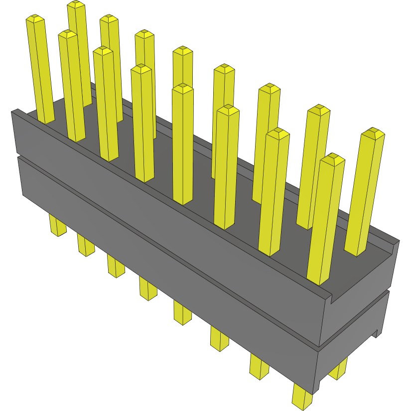 Samtec-DW-08-08-S-D-211 Steckverbinderleisten und Leiterplattenbuchsen Conn Board Stacker HDR 16 POS 2.54mm Solder ST Top Entry Thru-Hole Bulk