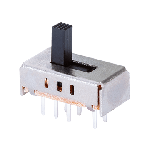 Switch Slide ON ON ON DP3T Raised Slide 0.3A 50VDC 10000Cycles PC Pins Thru-Hole