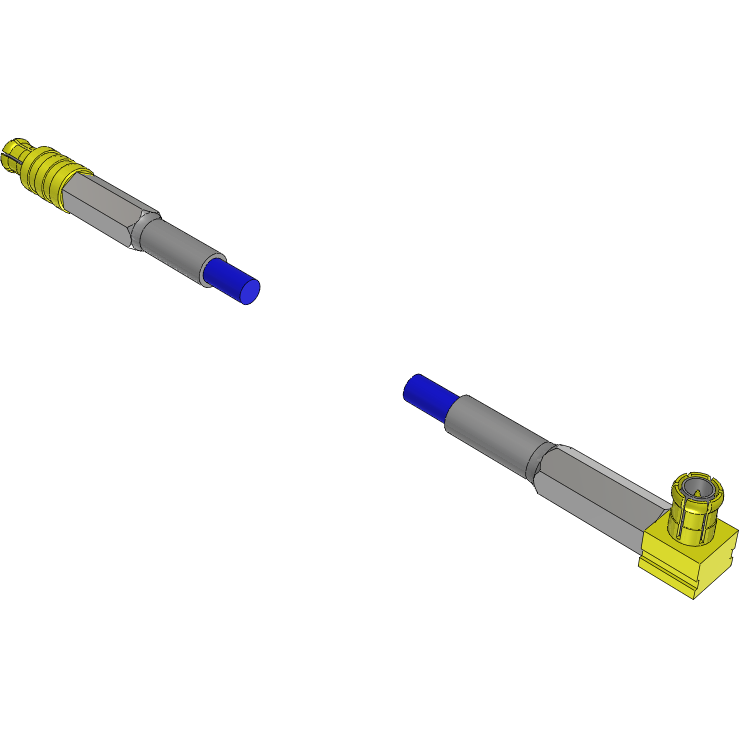 Samtec-RF316-02SP1-02RP1-0254 Kabelbaugruppen Koaxial Cable Assembly Coaxial 0.254m 26AWG MCX to MCX PL-PL Solutionator Bag