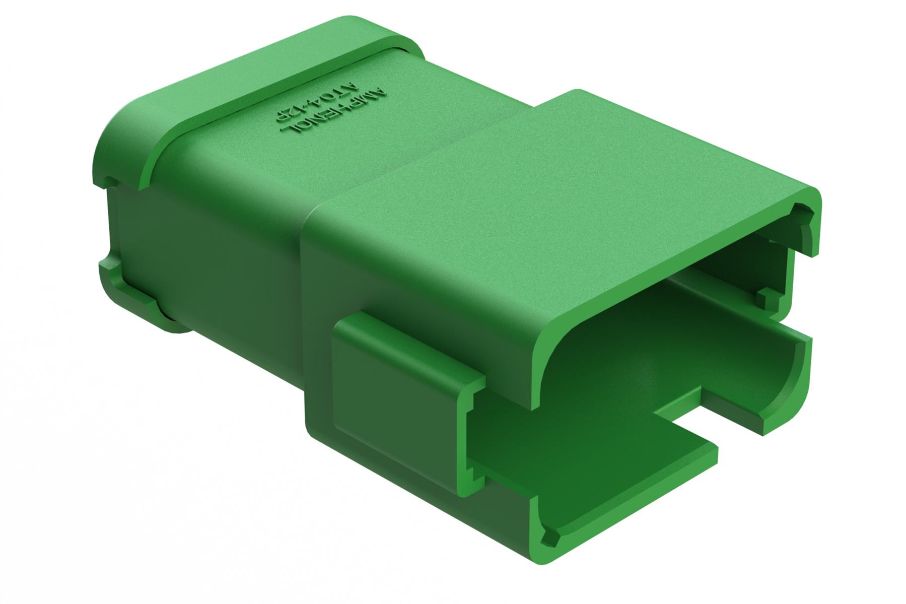Amphenol-AT04-12PC-MM01 Einzeladersteckverbinder, Gehäuse Conn Housing RCP 12 POS Crimp ST Cable Mount Green