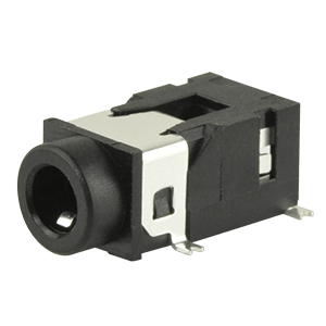 Same Sky (formerly CUI Devices)-SJ2-3514A-SMT-TR Conector de audio y video Conn 3.5MM Audio Jack RCP 4 POS Solder RA SMD 4 Terminal 1 Port T/R