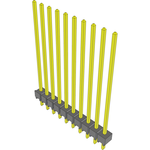 Conn Unshrouded Header HDR 10 POS 2.54mm Solder ST Top Entry Thru-Hole Bulk