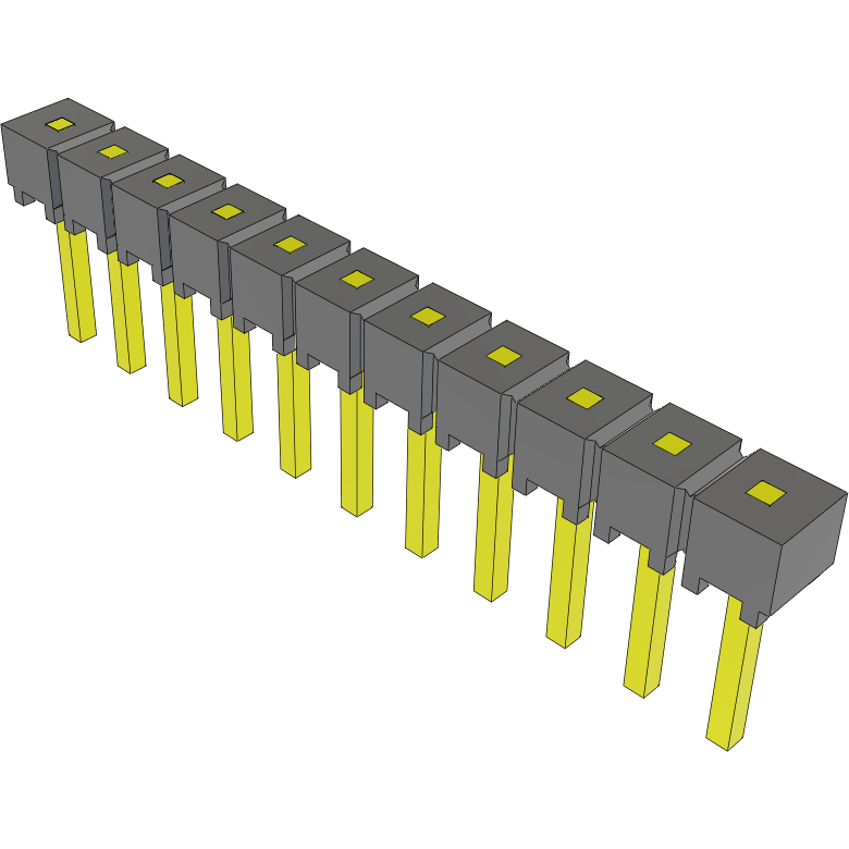 Samtec-MTSW-111-06-T-S-000 Steckverbinderleisten und Leiterplattenbuchsen Conn Unshrouded Header HDR 11 POS 2.54mm Solder ST Top Entry Thru-Hole Bulk