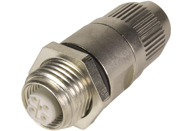 HARTING-21033412425 Steckverbinder, rund Conn M12 Circular SKT 4 POS IDT ST Cable Mount 4 Terminal 1 Port