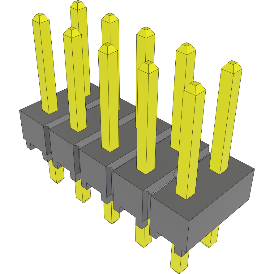 Samtec-TSW-105-23-G-D Steckverbinderleisten und Leiterplattenbuchsen Conn Unshrouded Header HDR 10 POS 2.54mm Solder ST Top Entry Thru-Hole Bulk