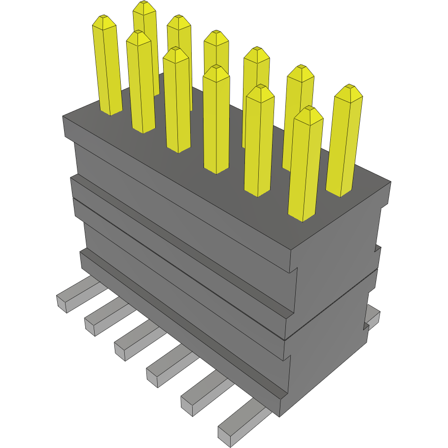 Samtec-FW-06-03-L-D-215-100 Connector Headers and PCB Receptacles Conn Board Stacker HDR 12 POS 1.27mm Solder ST Top Entry SMD FLEX STACK™ Tube