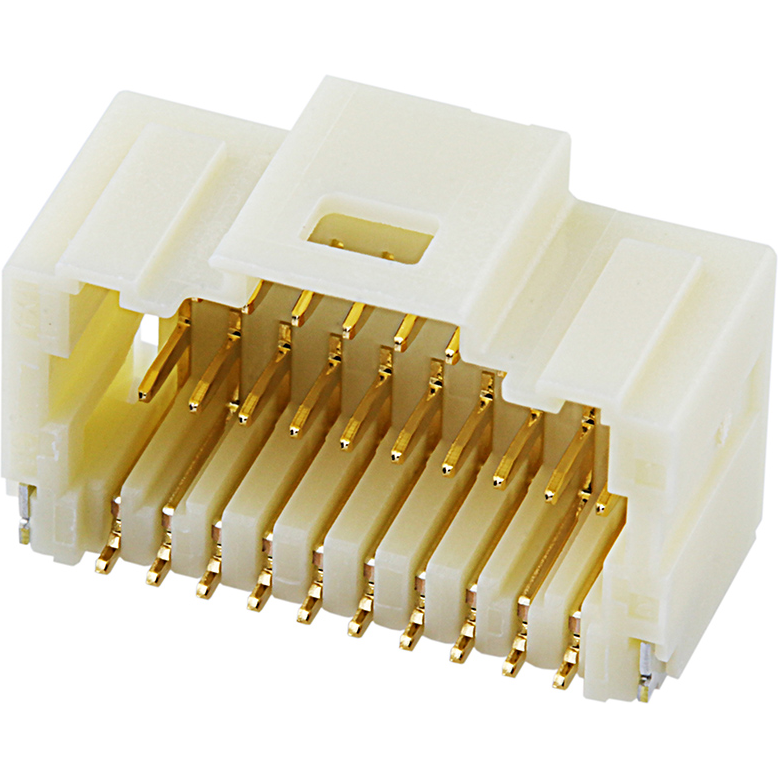 Molex-2035662007 Steckverbinderleisten und Leiterplattenbuchsen Conn Shrouded Header (4 Sides) HDR 20 POS 1mm Solder RA Side Entry SMD Pico-Clasp T/R