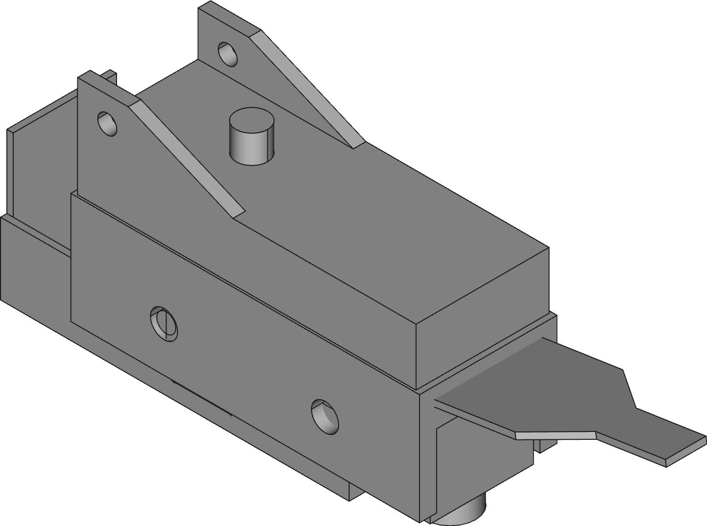 Omron-D4MC-1000 Limite de commutateur Switch Limit N.O./N.C. SPDT Hinge Lever Screw Mount 10A 480VAC 250VDC 1.67N Linear Cable