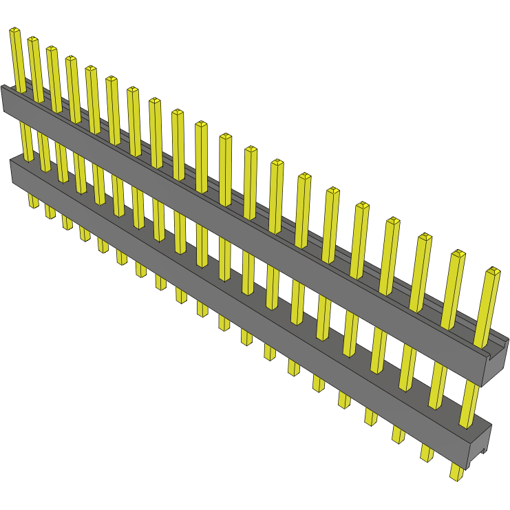 Samtec-DW-20-09-F-S-400 Piastre connettori e prese PCB Conn Board Stacker HDR 20 POS 2.54mm Solder ST Top Entry Thru-Hole Bulk