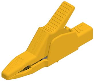SKS Kontakttechnik-AK 2 B 2540 I GELB / YELLOW Steckverbinder, elektronisches Testgerät Conn Crocodile Clip F 1 POS ST Cable Mount 1 Port