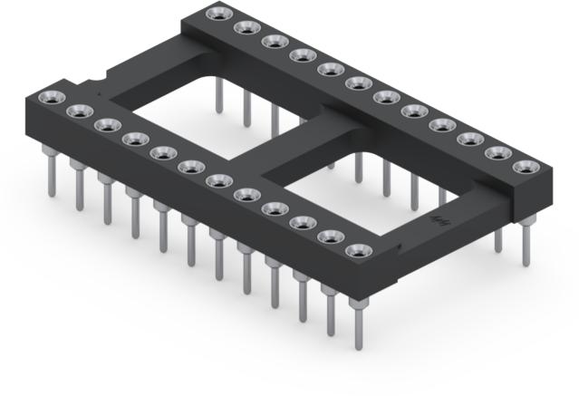 Mill-Max-110-44-624-41-001000 Steckverbinder, Buchsen Conn DIP Socket SKT 24 POS 2.54mm Solder ST Thru-Hole Tube