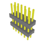 Conn Board Stacker HDR 12 POS 2.54mm Solder ST Top Entry Thru-Hole Bulk