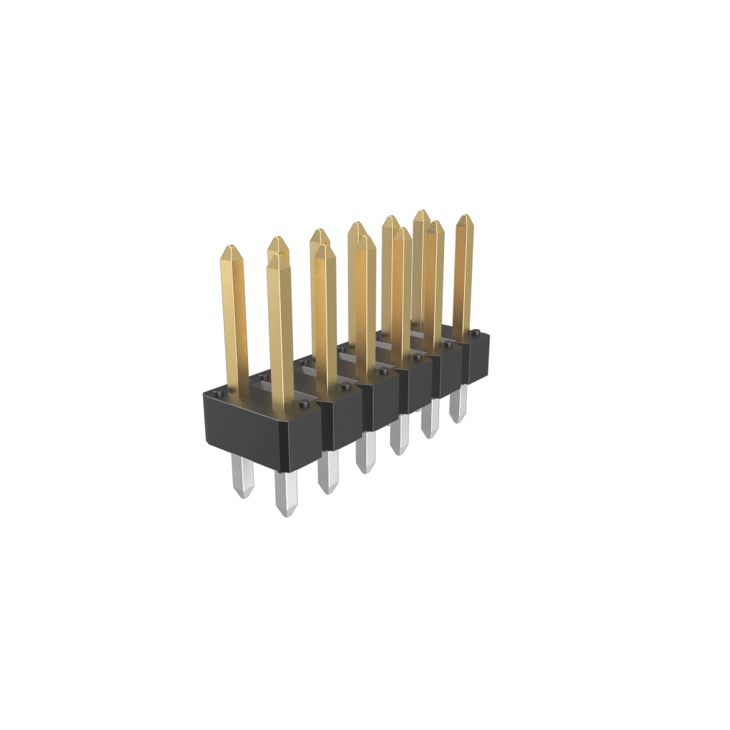Amphenol Communications Solutions-77313-101-12LF Steckverbinderleisten und Leiterplattenbuchsen BergStik®, Board to Board connector, Unshrouded Header, 2.54 mm Pitch, Vertical, Double Row,Through Hole, 12 Positions