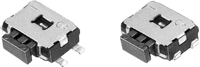 Panasonic-EVQ-PUA02K Switch Tactile Switch Tactile N.O. SPST Rectangular Button Gull Wing 0.05A 12VDC 2.2N SMD T/R