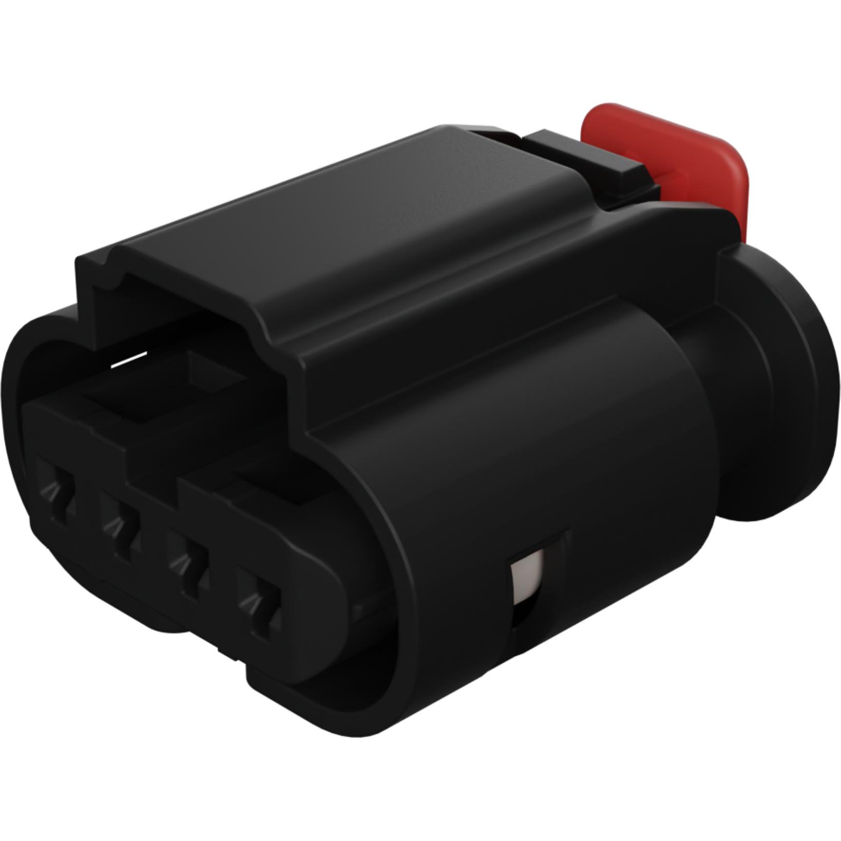 Molex-0349004125 Custodia filo connettore dedicato Conn Housing F 4 POS 4mm Crimp ST Cable Mount Black MXP120 Bag