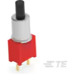TE Connectivity-2267075-1 Druckknopfschalter Switch Push Button OFF Mom SPST Round Plunger 20VAC 20VDC 0.4VA Momentary Thru-Hole PC Pins Loose