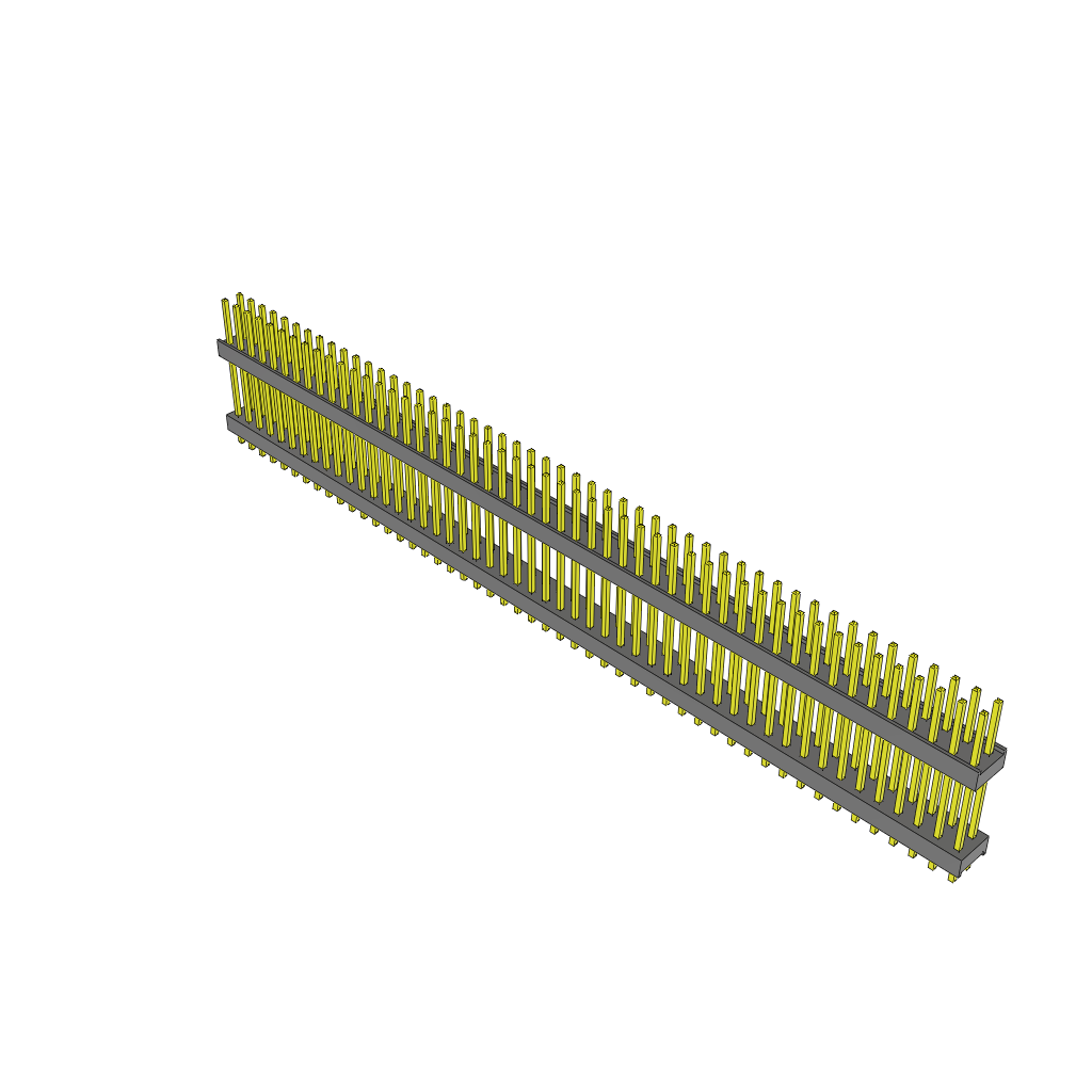Samtec-ZW-50-11-S-D-585-090 Embases de raccordement et réceptacles PCB Conn Board Stacker HDR 100 POS 2.54mm Solder ST Top Entry Thru-Hole Bulk