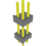 Conn Board Stacker HDR 4 POS 2.54mm Solder ST Top Entry Thru-Hole Bulk