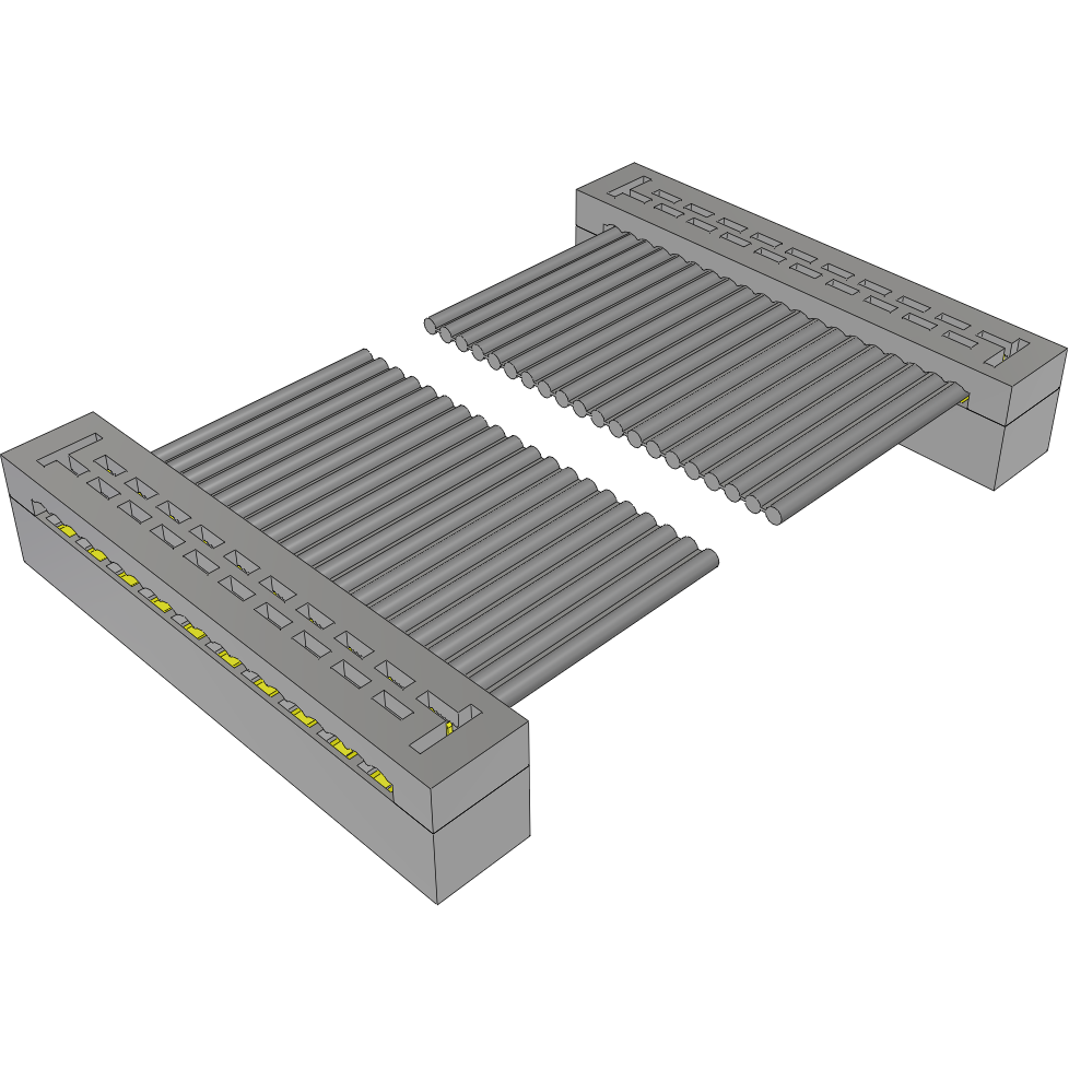 Samtec-TCSD-10-D-02.00-01-F Cable Assembly 0.05m 28AWG 1mm 20 to 20 POS IDC Connector to IDC Connector F-F TIGER EYE™ Bulk