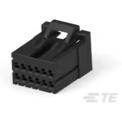 TE Connectivity-2-1318118-6 Einzeladersteckverbinder, Gehäuse Conn Housing RCP 12 POS 2.5mm Crimp ST Cable Mount Black Bag