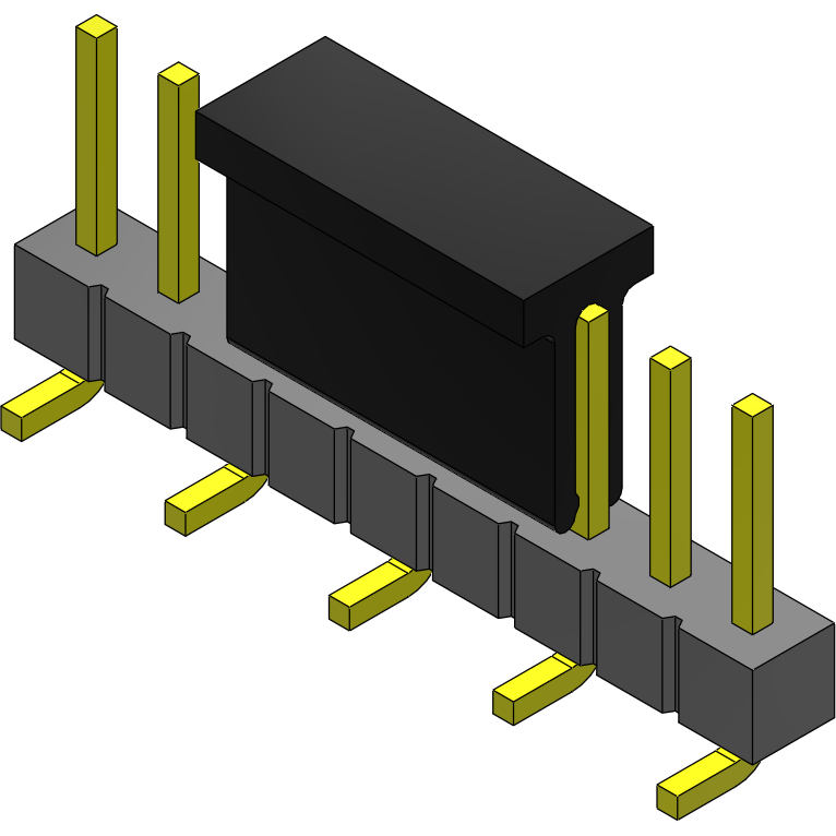 Samtec-TSM-109-01-L-SV-P Cabezales del conector y receptáculos PCB Conn Unshrouded Header HDR 9 POS 2.54mm Solder ST Top Entry SMD Tube