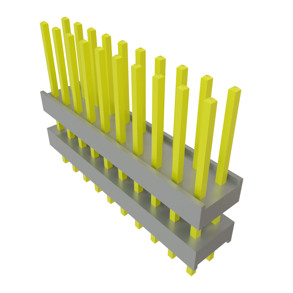 Samtec-DW-10-09-T-D-300 Embases de raccordement et réceptacles PCB Conn Board Stacker HDR 20 POS 2.54mm Solder ST Top Entry Thru-Hole Bulk
