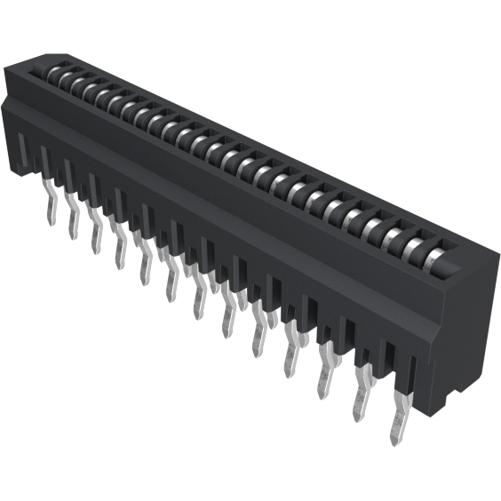 Amphenol Communications Solutions-HLW25S-2C7LF Connettore FFC-FPC 1.00mm Flex Connectors, HLW-S series, 25 Position, Top Entry Non-ZIF Connector, 1mm (0.039inch) Pitch, Kinked Terminal