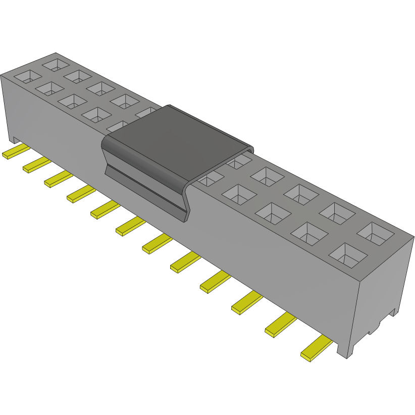 Samtec-MMS-112-02-LM-DV-M Cabezales del conector y receptáculos PCB Conn Socket Strip SKT 24 POS 2mm Solder ST Top Entry SMD Tube