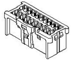 Molex-51353-3204 Connector Discrete Wire Housing Conn Housing RCP 32 POS 2mm Crimp ST Cable Mount Blue MicroClasp™
