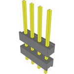 Conn Board Stacker HDR 4 POS 2.54mm Solder ST Top Entry Thru-Hole Bulk
