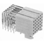 Amphenol Communications Solutions-HM1F52TAP000H6LF Steckverbinder, Mutterplatine Metral® Board Connectors, Backplane Connectors, 5 Row Signal Receptacle, Right Angle, Solder-to-Board, LF