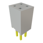 Conn Socket Strip SKT 4 POS 2.54mm Solder ST Top Entry Thru-Hole Bulk