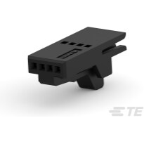 TE Connectivity-487545-1 分立接线罩连接器 Conn Housing RCP 4 POS 1.27mm Crimp ST Cable Mount Black Carton