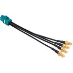 Cable Assembly Coaxial 0.152m Mini-FAKRA Type A to 4(SMA) F-F Bag