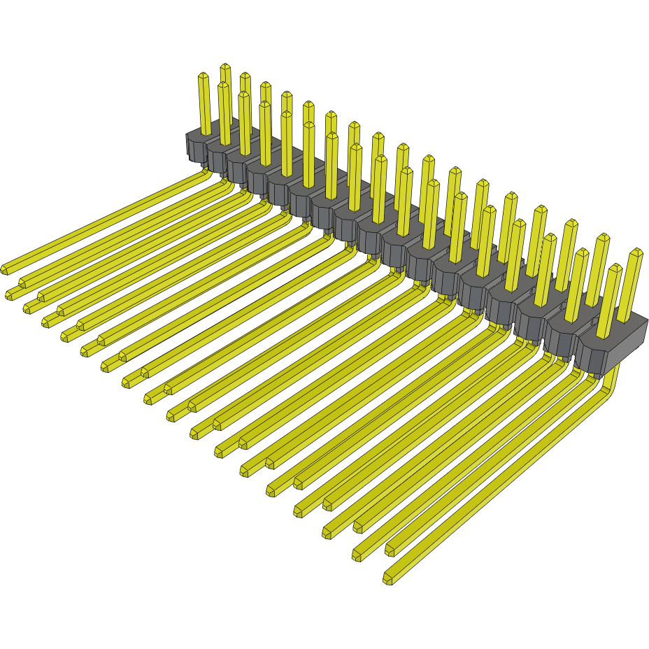 Samtec-TSW-117-13-G-D-RA Steckverbinderleisten und Leiterplattenbuchsen Conn Unshrouded Header HDR 34 POS 2.54mm Solder RA Side Entry Thru-Hole Bulk