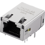 Conn RJ-45 F 8 POS 1.02mm Solder RA Thru-Hole 17 Terminal 1 Port Tray