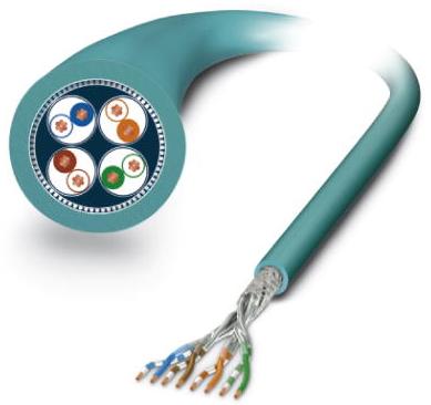 PHOENIX CONTACT-1416347 Kabel, Mehrleiter Multi-Conductor Cable 8Conductors 26AWG 6.6mm 100V Water Blue Polyurethane 100m