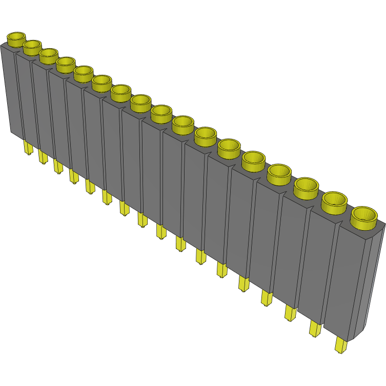 Samtec-ESS-117-TT-04 Steckverbinderleisten und Leiterplattenbuchsen Conn Socket Strip SKT 17 POS 2.54mm Solder ST Top Entry Thru-Hole Bulk