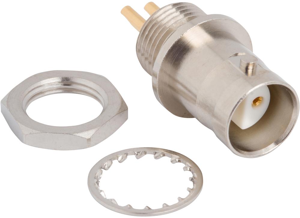 Amphenol RF-162109 Raccordement FR Conn Twin-BNC 0Hz to 0.2GHz 78Ohm Solder Cup ST Panel Mount RCP Gold