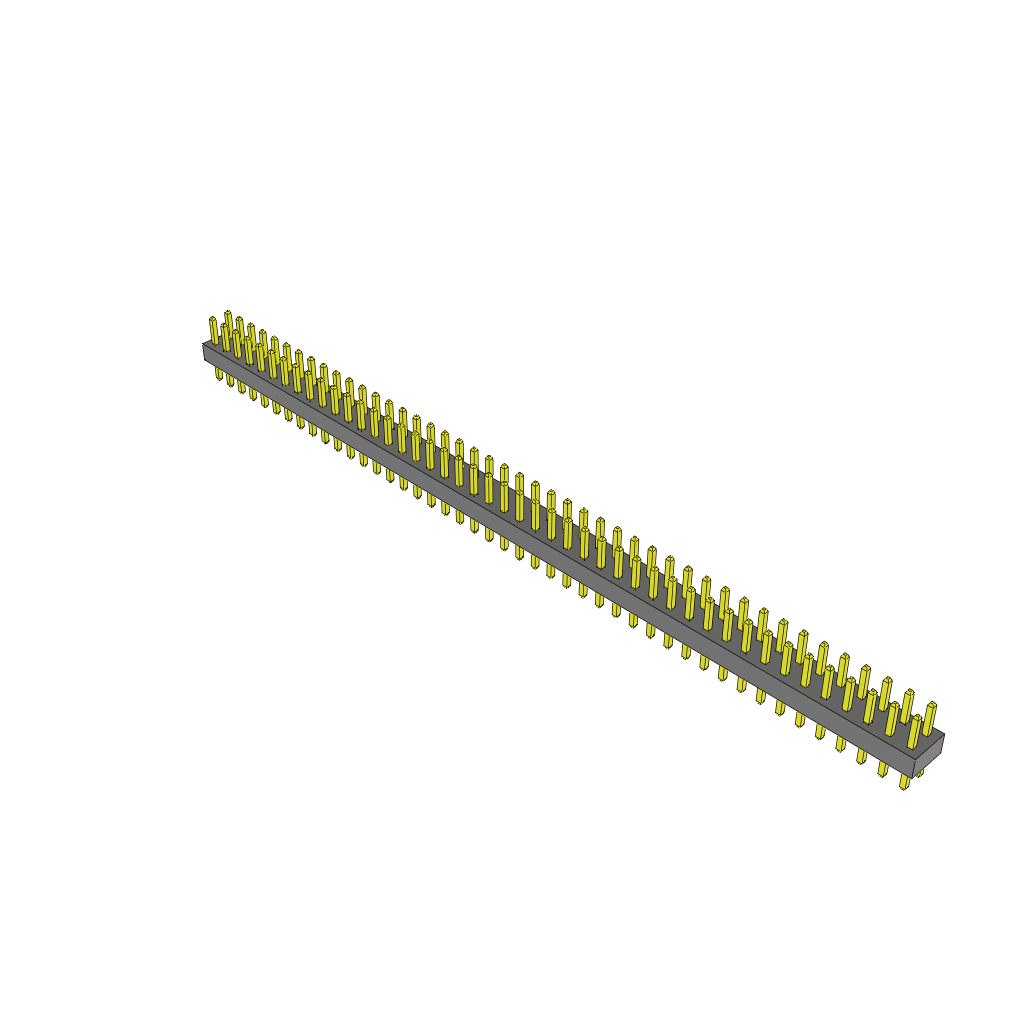 Samtec-SQT-145-01-F-D Steckverbinderleisten und Leiterplattenbuchsen Conn Socket Strip SKT 90 POS 2mm Solder ST Top Entry Thru-Hole Tube
