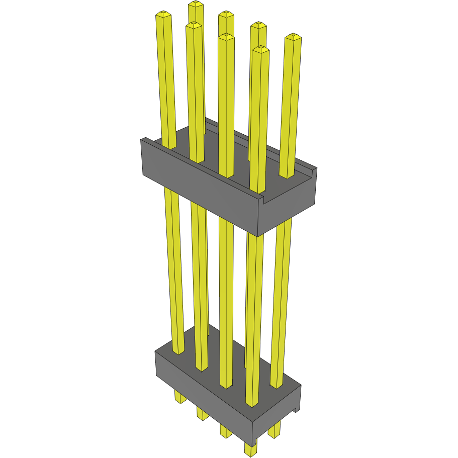 Samtec-DW-04-13-F-D-800 Connector Headers and PCB Receptacles Conn Board Stacker HDR 8 POS 2.54mm Solder ST Top Entry Thru-Hole Bulk